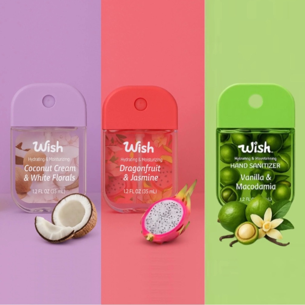 Wish Hydrating & Moisturizing Bath & Body Set - Purple, Red, Green